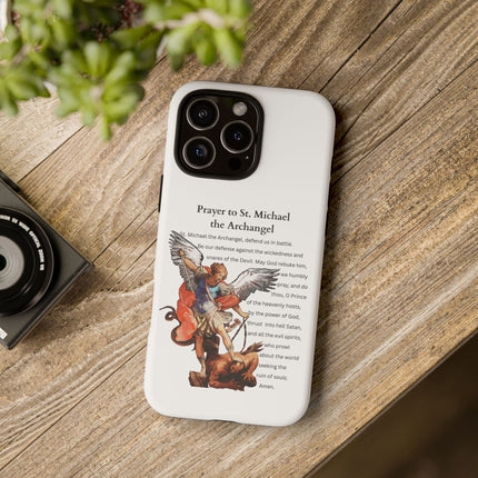 St. Michael Prayer Phone Case — Protective Archangel iPhone Cover