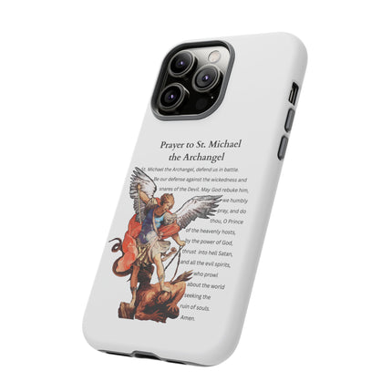 St. Michael Prayer Phone Case — Protective Archangel iPhone Cover