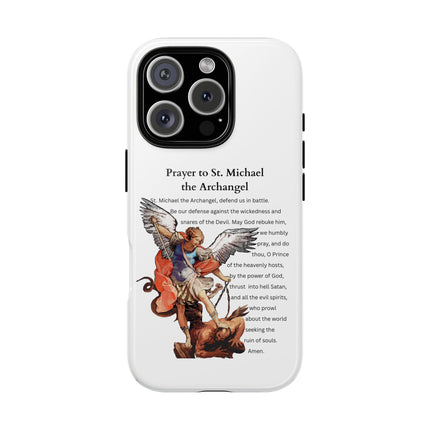 St. Michael Prayer Phone Case — Protective Archangel iPhone Cover