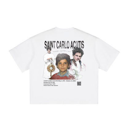Saint Carlo Acutis Vintage Washed Boxy T-Shirt