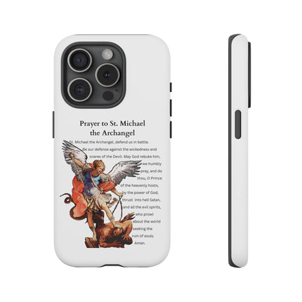 St. Michael Prayer Phone Case — Protective Archangel iPhone Cover