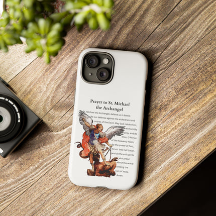 St. Michael Prayer Phone Case — Protective Archangel iPhone Cover